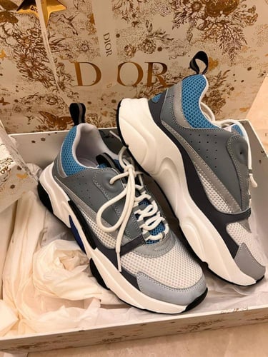 Dior B22 Mesh & Leather Grey/White Sneakers