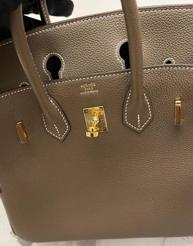 Hermes Eucalyptus Togo Leather Birkin 25 Bag