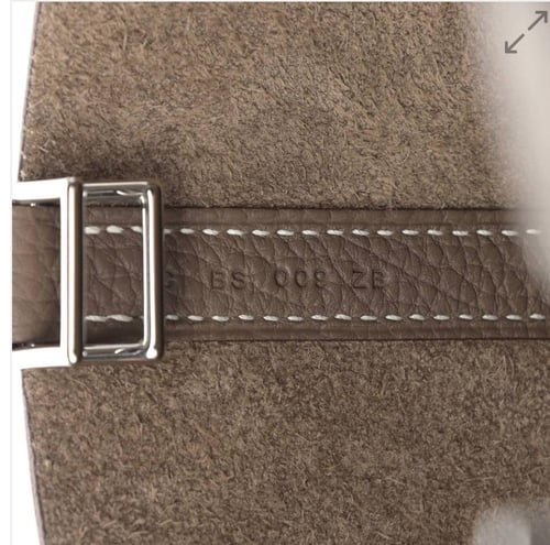 Hermes Etoupe Gray Taurillon Clemence Leather Pico...