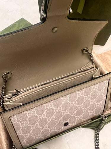 Gucci Beige GG Supreme Canvas and Leather Super Mi...
