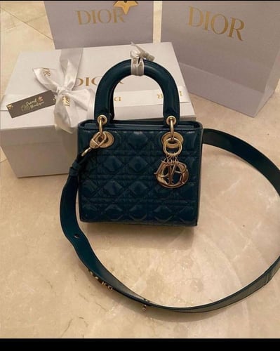 Dior Black Leather Lady Small Bag