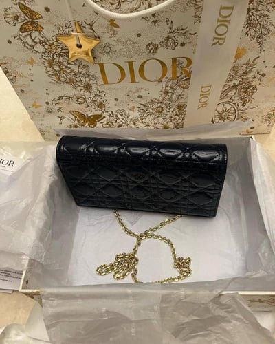 Dior Caro Pouch with Chain – Cannage Lambskin
