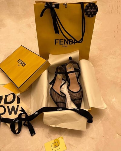 Fendi open heel clipper sandals