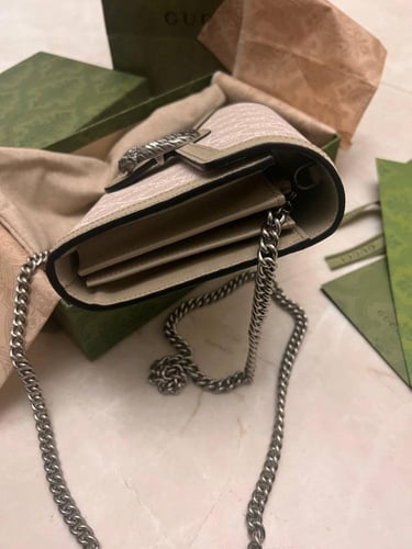 Gucci Beige GG Supreme Canvas and Leather Super Mi...