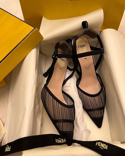 Fendi open heel clipper sandals