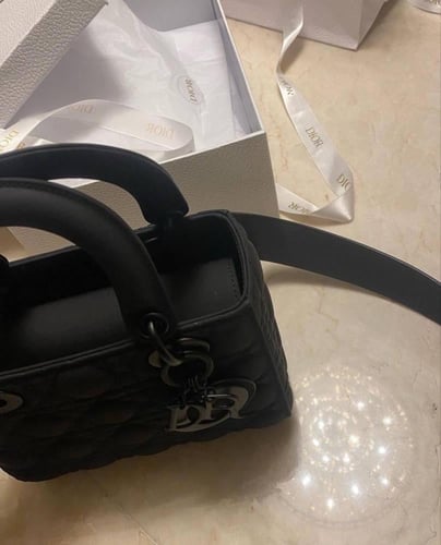 Dior Black Leather Lady Small Bag