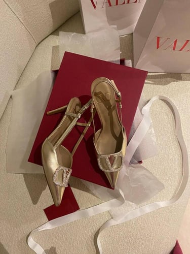 Valentino metallic heels