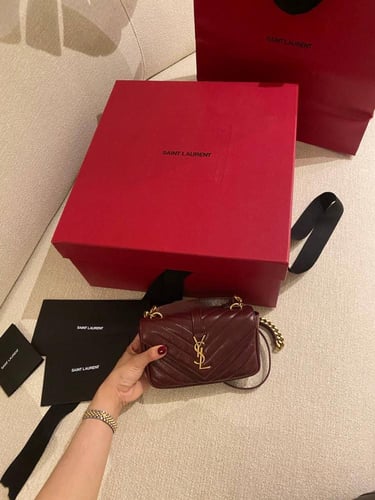 Ysl cross bag burgundy