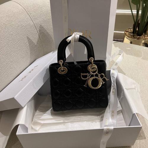 Dior Black Leather Lady Small Bag