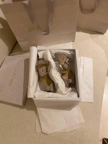 Suede Crystal Embellished Sacora heels