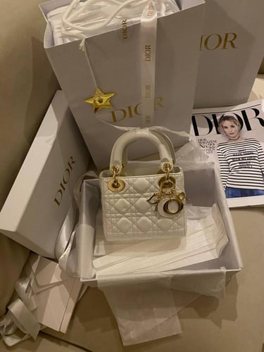 Dior mini Lambskin Cannage Lady Dior