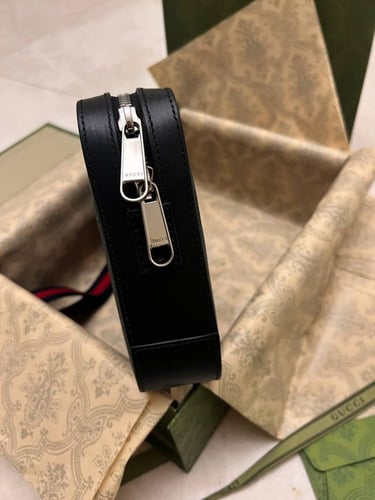 Gucci Black Canvas GG Supreme Shoulder Bag