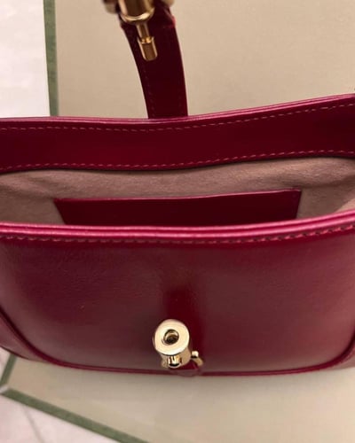 Gucci Red Leather Jackie 1961 Shoulder Bag