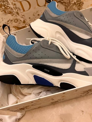 Dior B22 Mesh & Leather Grey/White Sneakers