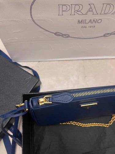 Prada Beige Saffiano Lux Leather Re-Edition 2000 B...