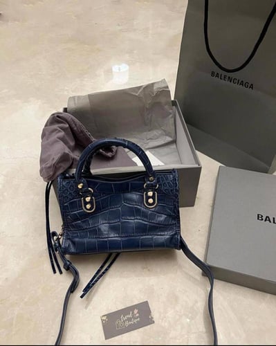 Balenc Dark Blue Metallic Classic Edge Small City...