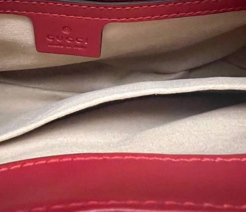 Gucci Red Leather Jackie 1961 Shoulder Bag