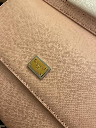 DG Miss Sicily black leather small top handle bag