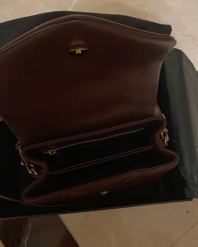 YSL Black Quilted Leather Toy Loulou Crossbody Bag