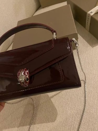 Bvlgari Serpenti Forever – Mini Top Handle- burgun...