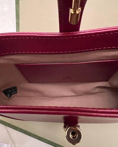Gucci Red Leather Jackie 1961 Shoulder Bag
