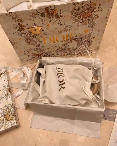 Dior Lady Dior Mini Handbag in Shiny Leather