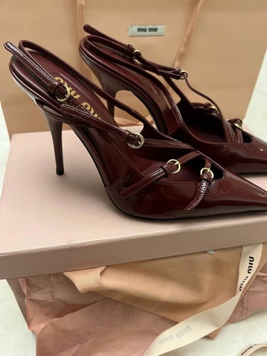 Burgundy Miumiu heels