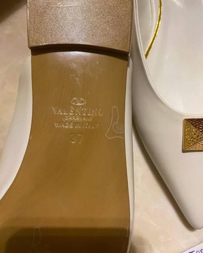 Valentino Garavani Roman Calfskin Mules with Pyram...