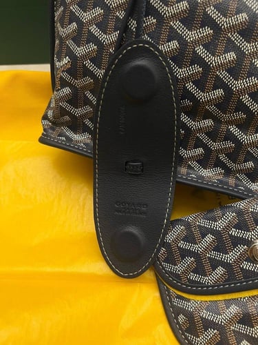 Goyard Black Goyardine Coated Canvas Mini Reversib...