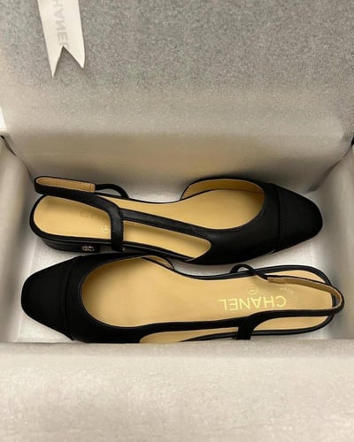 Chanel Black Wmns Calfskin and Nylon Sneaker