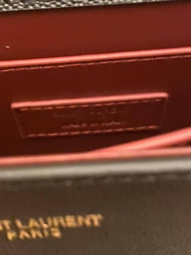 YSL Gray Leather Cassandra Top Handle Bag