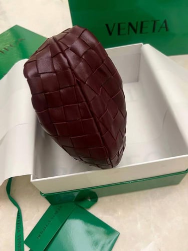 Botte Veneta red Intrecciato Leather Mini Jodie Ho...