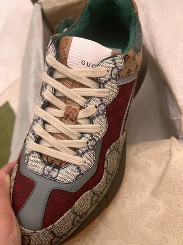 Gucci Multicolor GG Supreme Canvas and Leather Rhy...