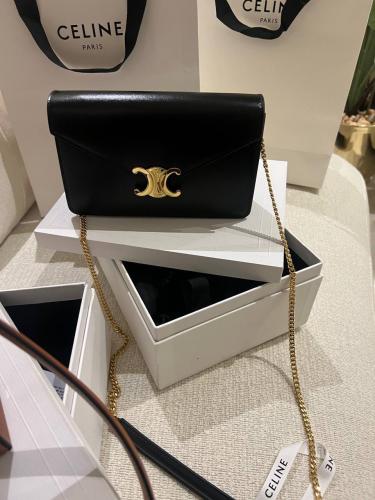 : Celine Triomphe Chain Shoulder Bag – Teen