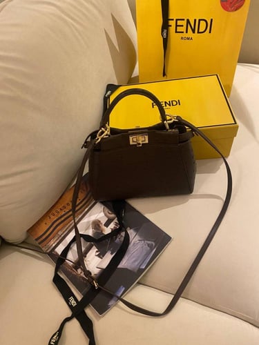 Fendi Peekaboo Mini Brown leather bag