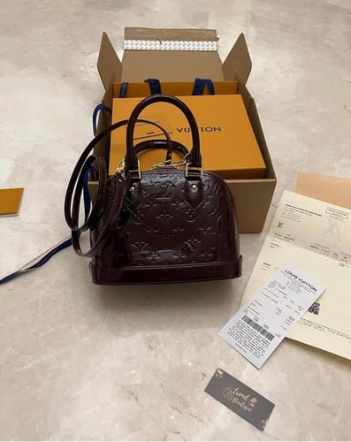 LV Amarante Monogram Vernis Alma BB Bag