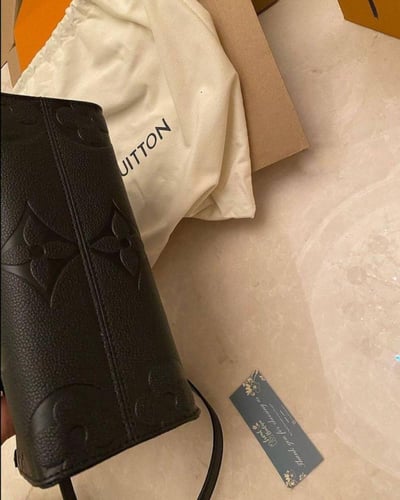 LV Black Empreinte Leather Onthego PM Bag