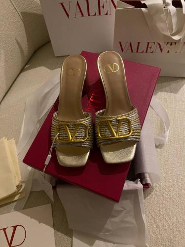 Valentino Heels - Silver/Gold