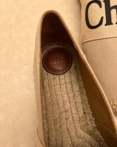 Chloé Woody Logo Espadrilles in Canvas
