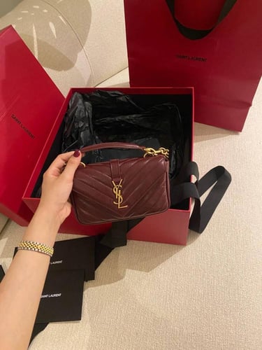 Ysl cross bag burgundy