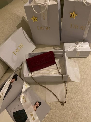 Wallet on-chain dior bag (red-cherry)