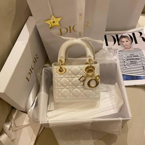Dior mini Lambskin Cannage Lady Dior