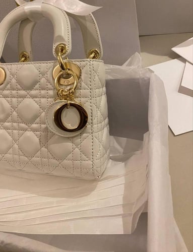 Dior mini Lambskin Cannage Lady Dior