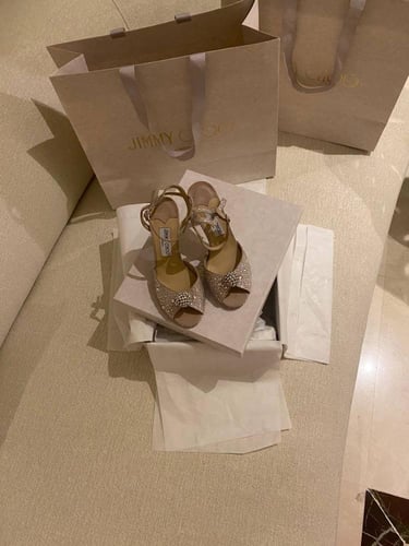 Suede Crystal Embellished Sacora heels