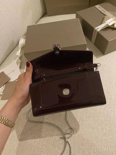 Bvlgari Serpenti Forever – Mini Top Handle- burgun...