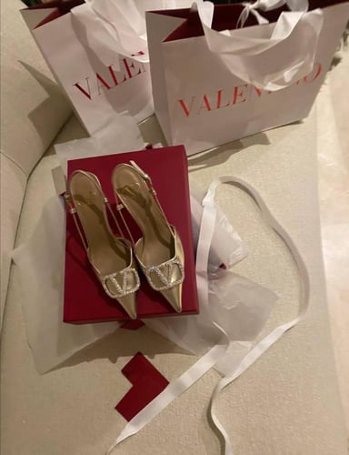Valentino metallic heels