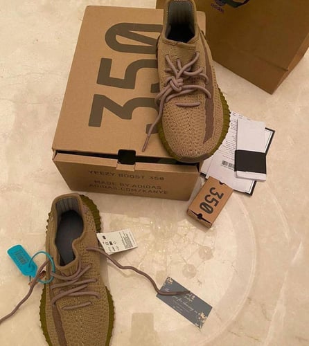 Yeezy and Adidas Earthboost 350 V2 Brown Tricot Fa...