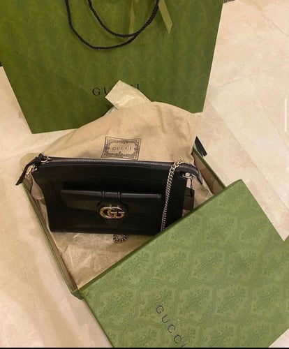 Gucci Small Dahlia GG Leather Shoulder Bag