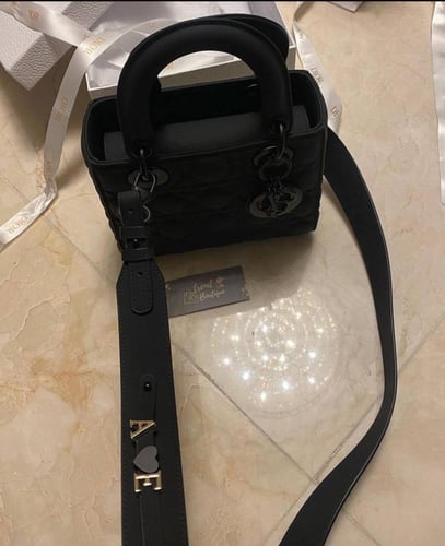 Dior Black Leather Lady Small Bag