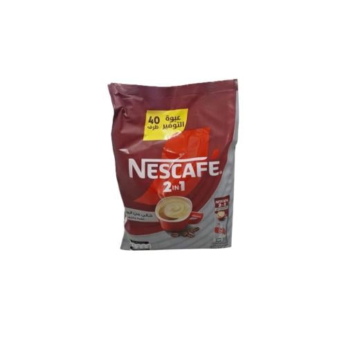 نسكافيه 2 في 1 خالي من السكر قهوة وكريمر 40 حبه